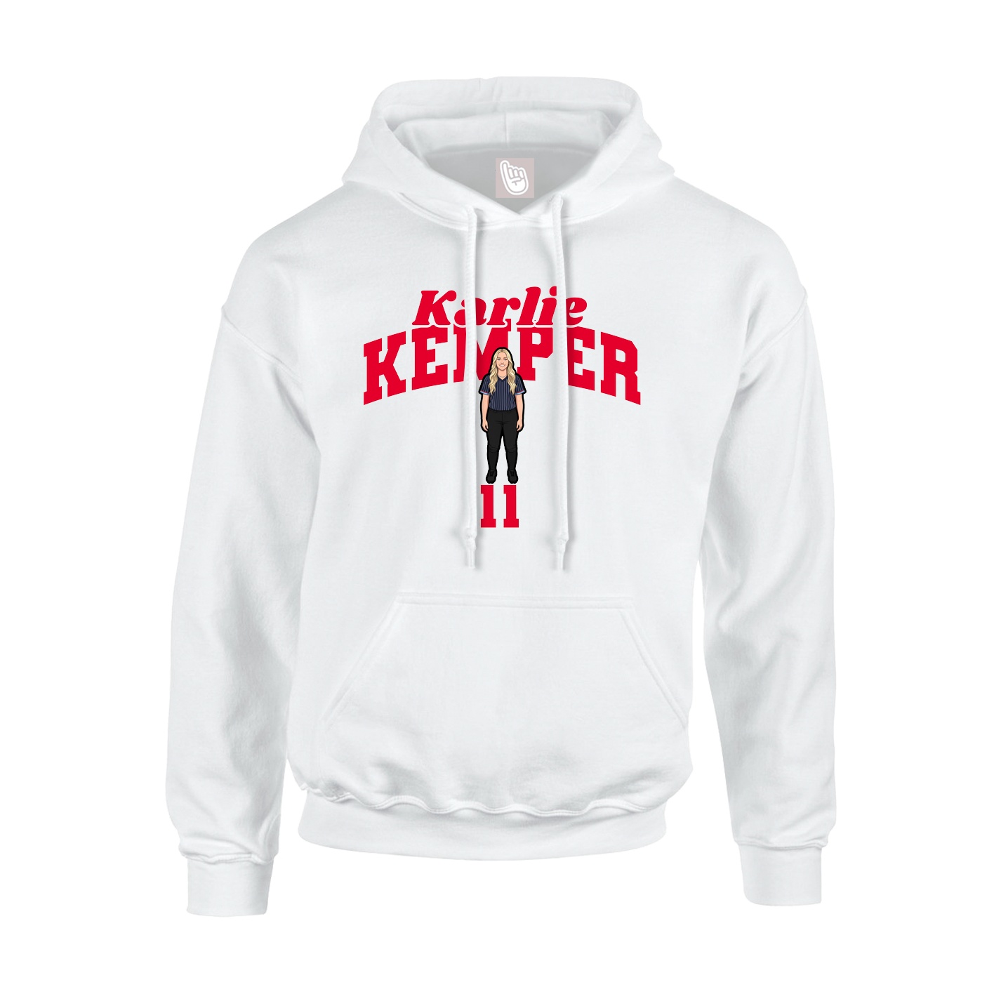 Hoodie — Signature Arch in White