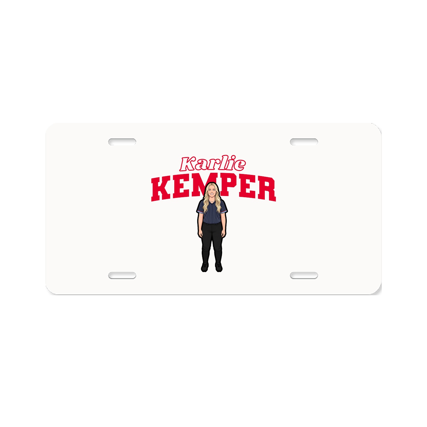 License Plate — Name Arch in Classic