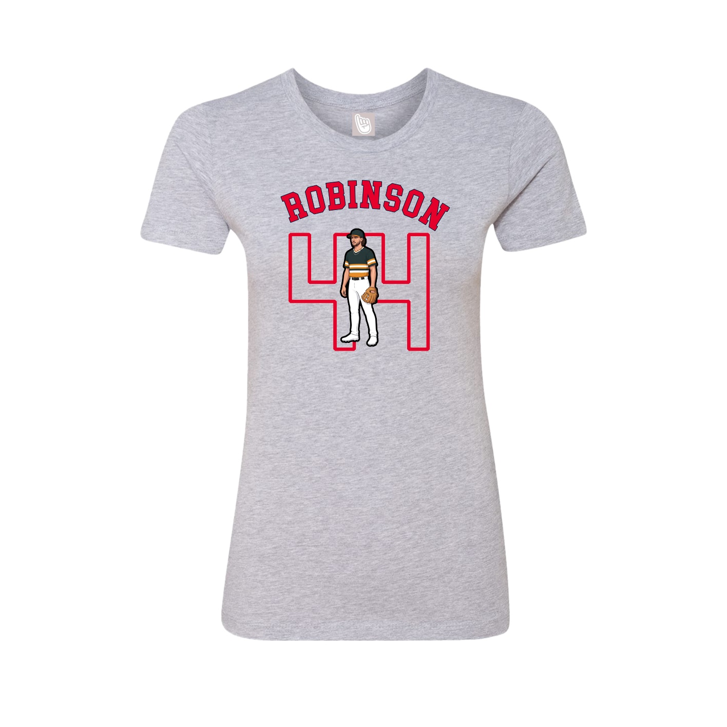 Fitted Women's Tee — Shirsey Arch in Grey