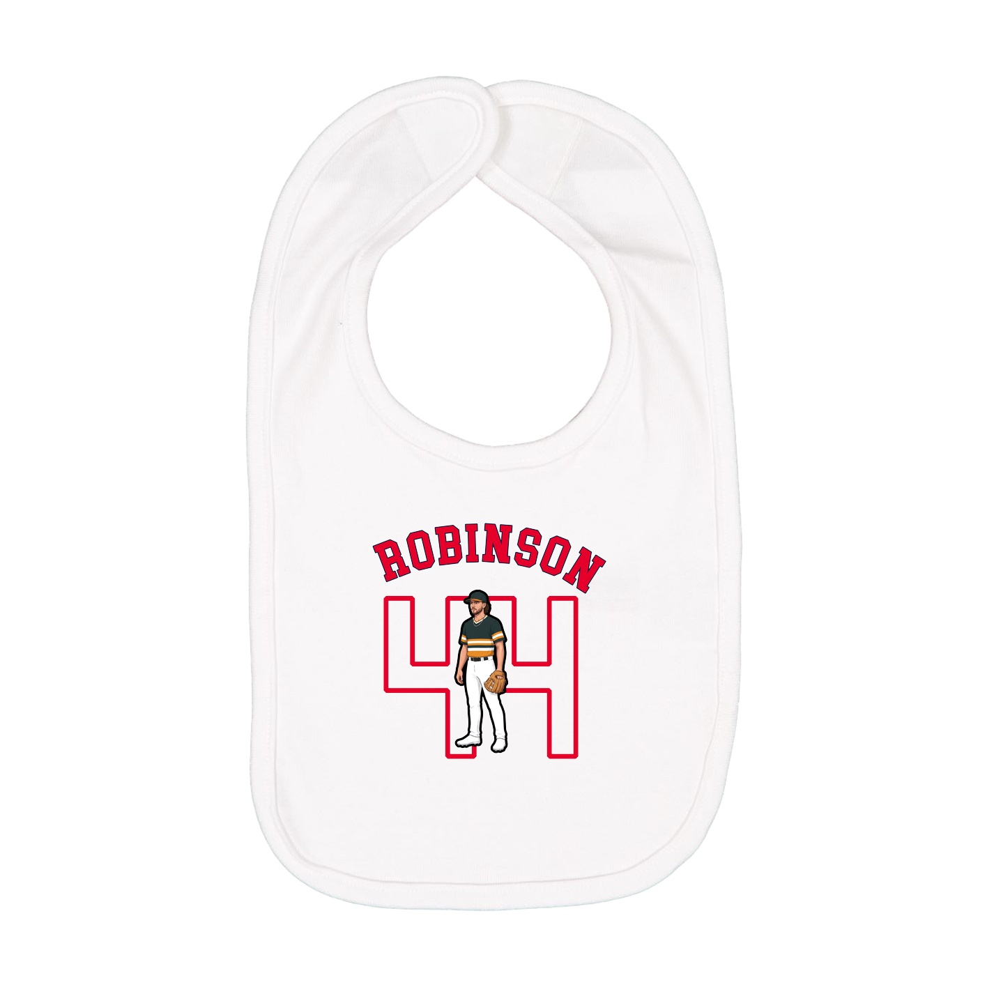 Infant Bib — Shirsey Arch in White