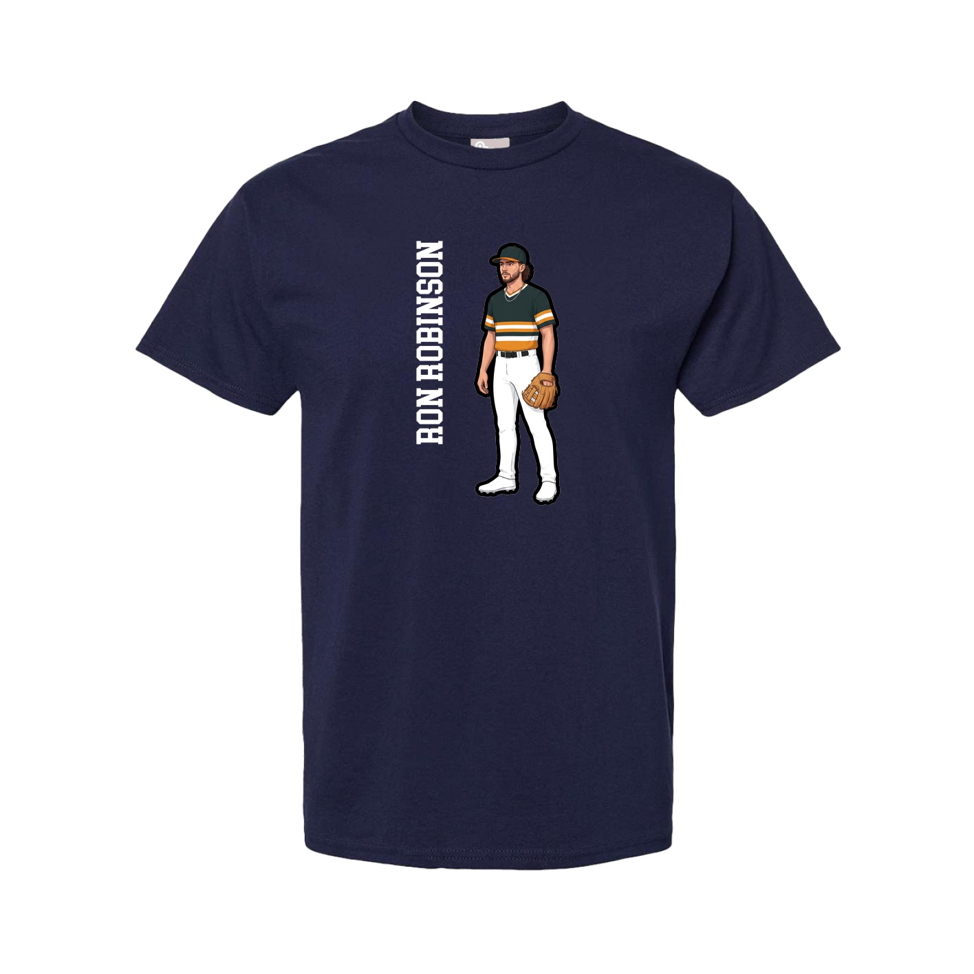 Tee — Name Vertical in Navy