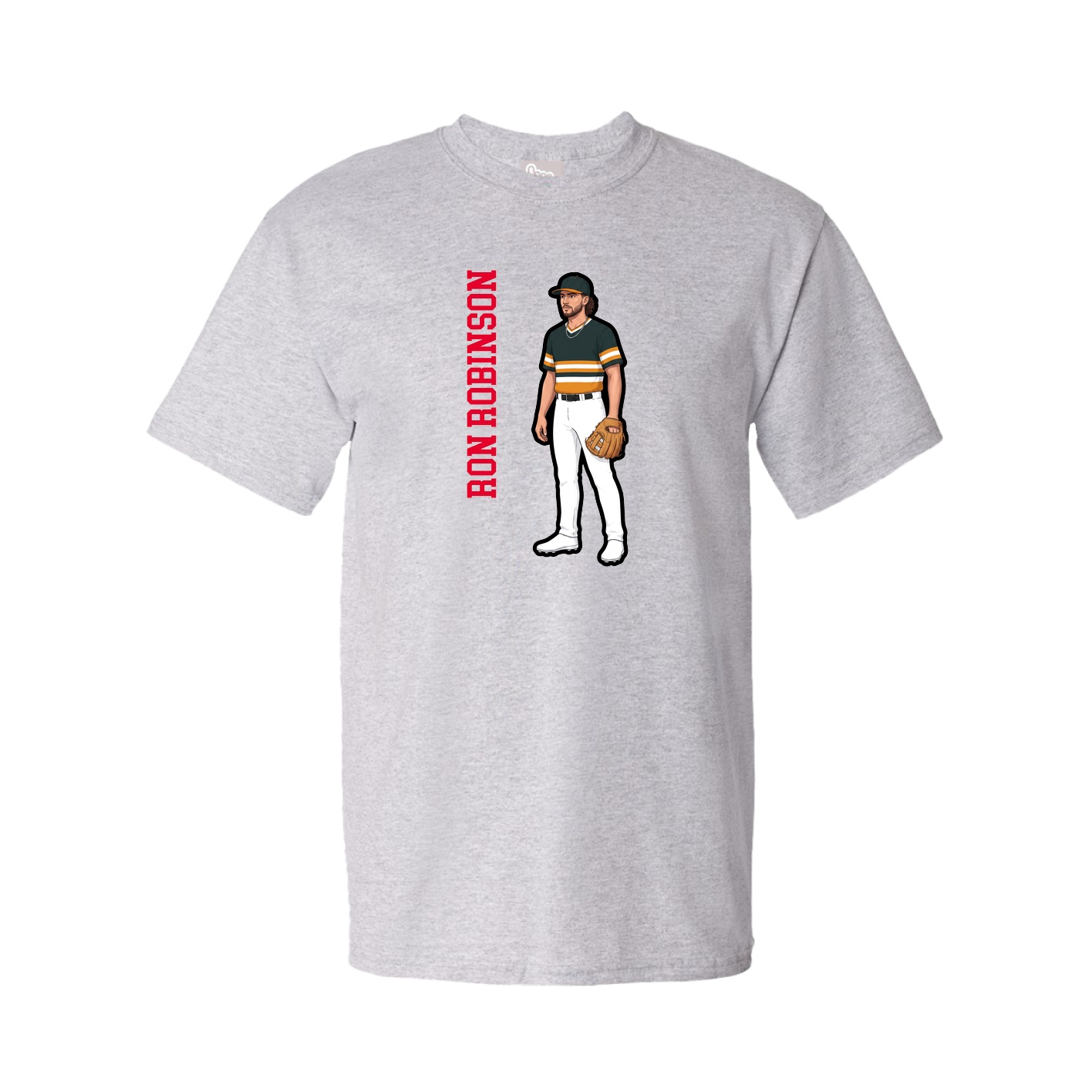 Youth Tee — Name Vertical in Grey