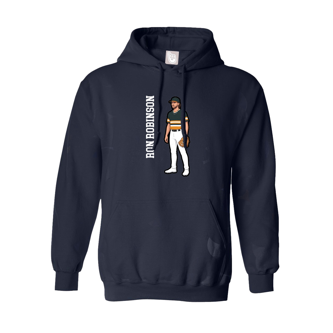 Youth Hoodie — Name Vertical in Navy