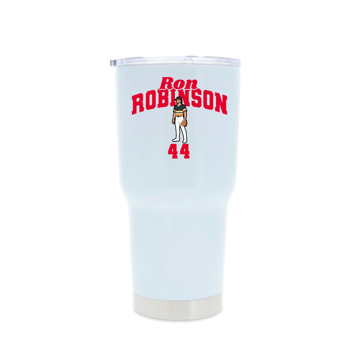 30oz Stainless Steel Tumbler — Signature Arch in White