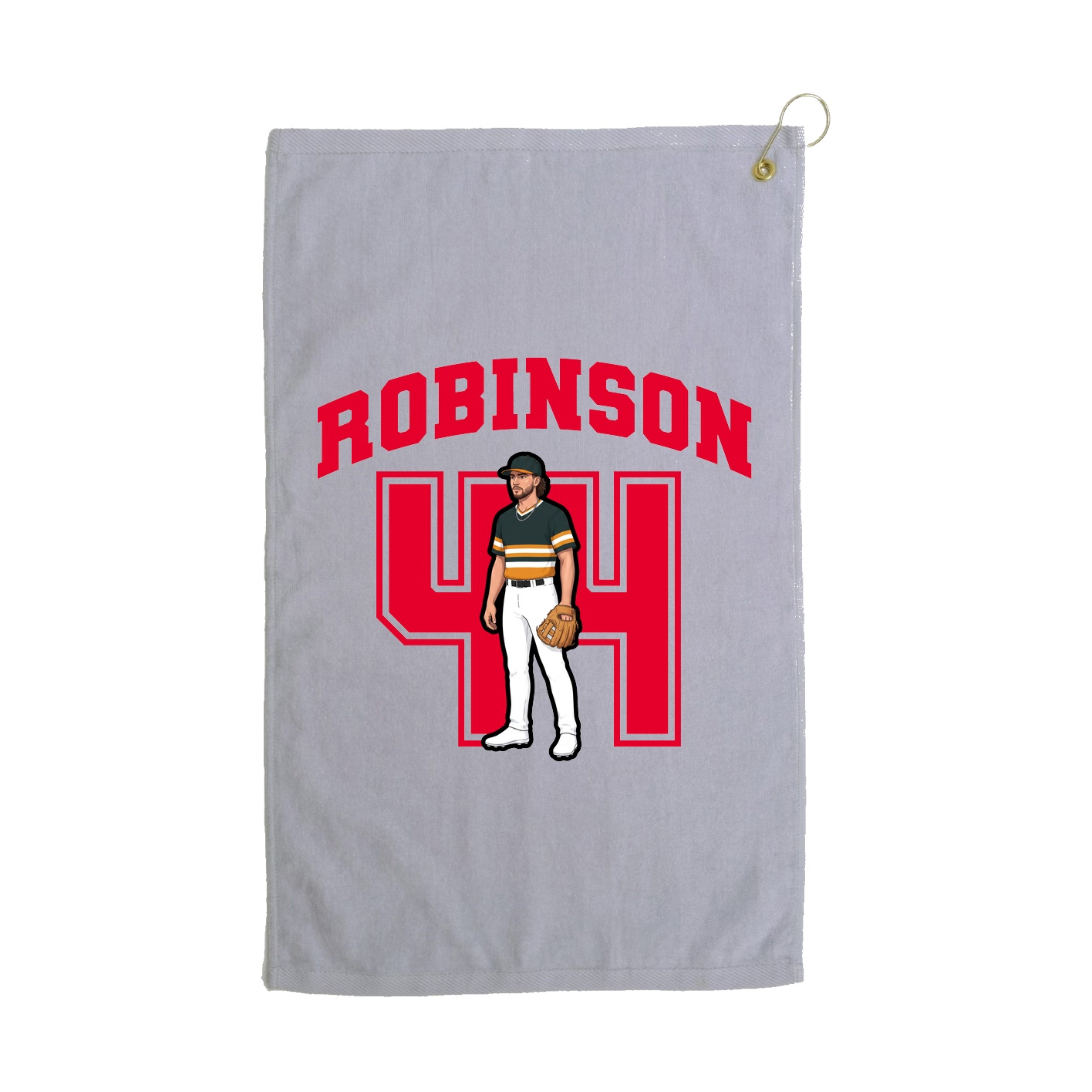 Golf Towel — Number in Grey