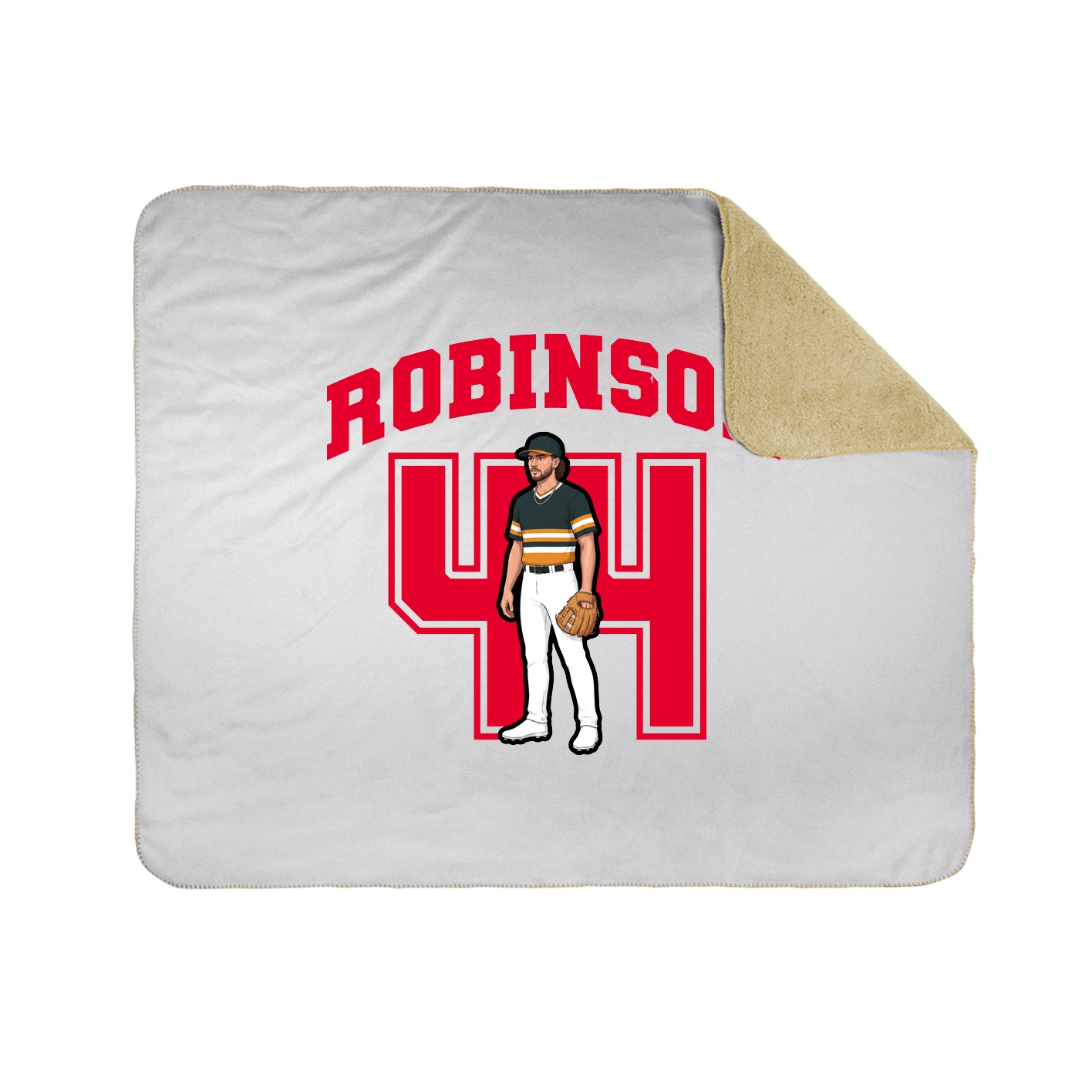 Throw Blanket — Number in White