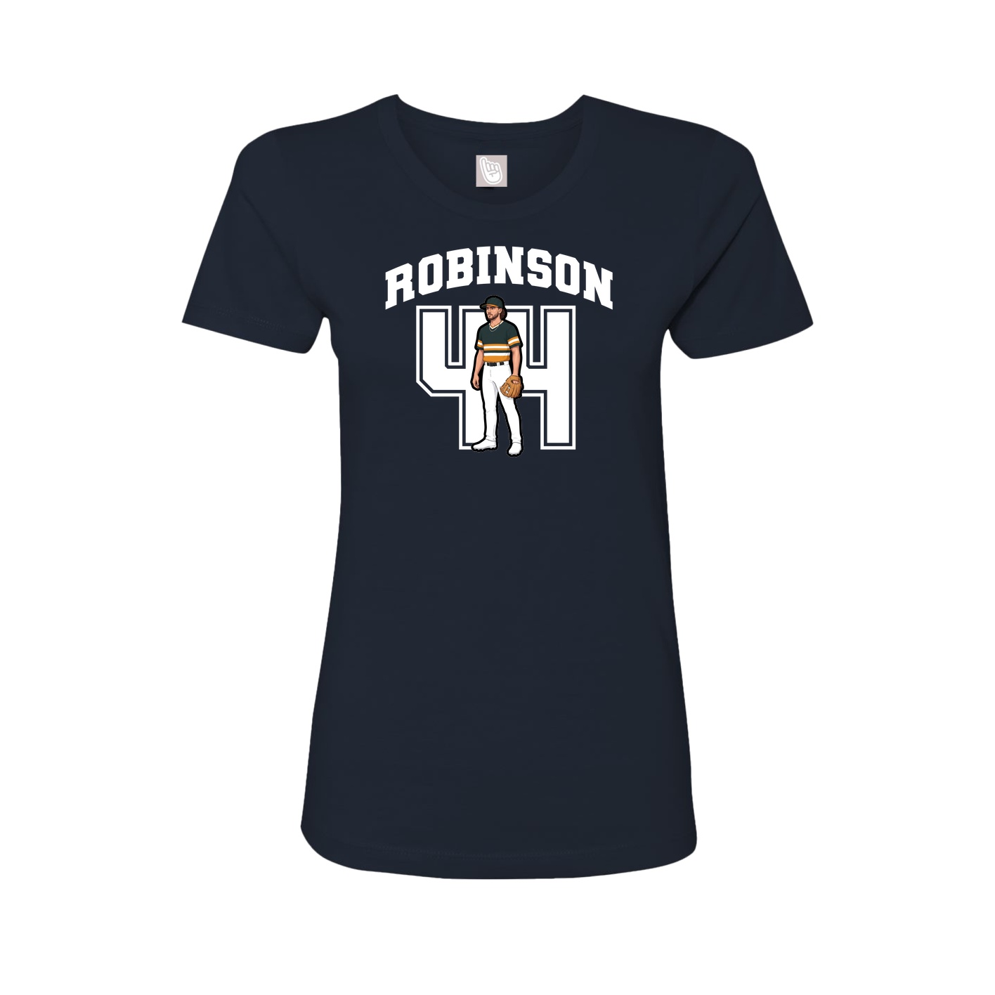 Fitted Women's Tee — Number in Navy