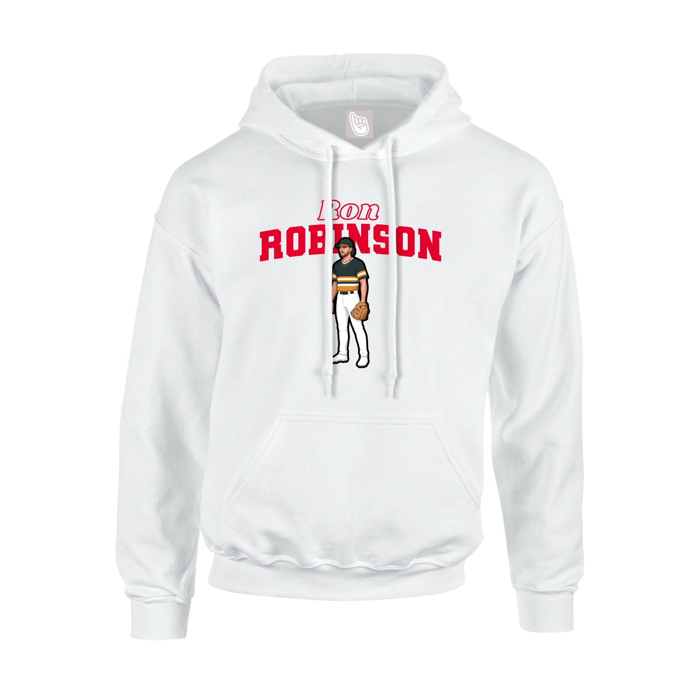 Hoodie — Name Arch in White