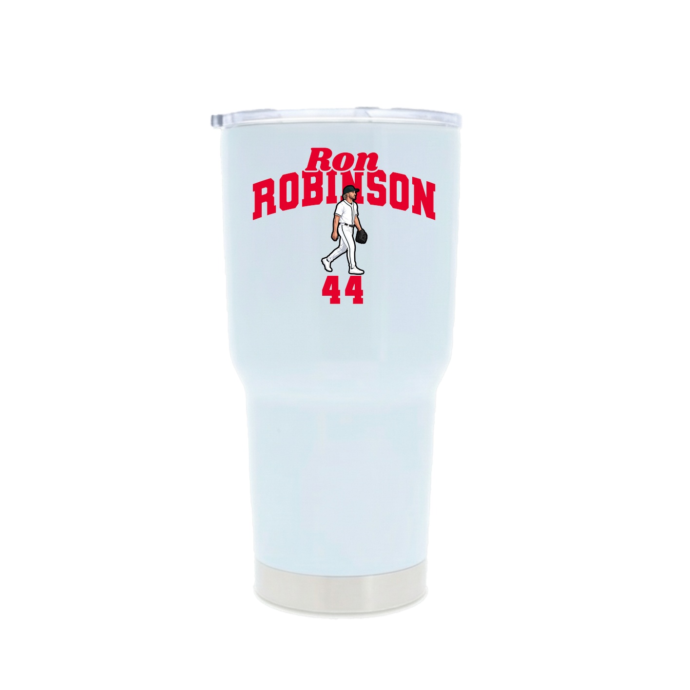 30oz Stainless Steel Tumbler — Signature Arch in White