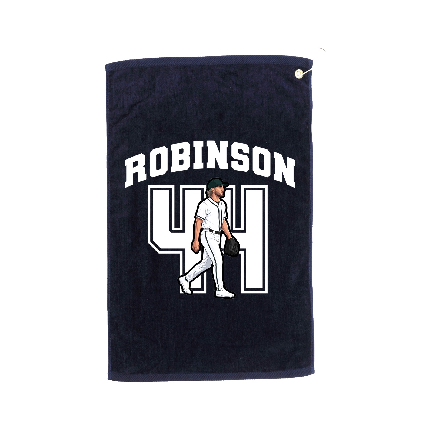 Golf Towel — Number in Navy