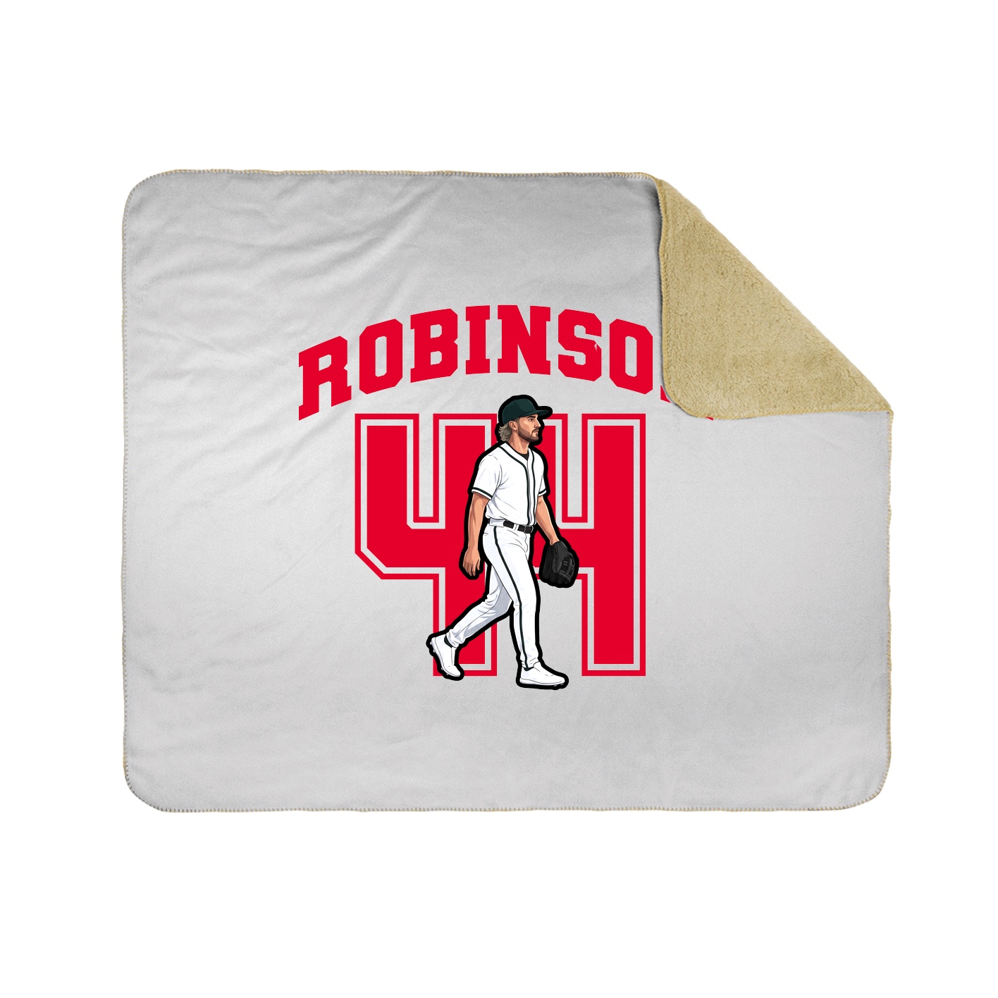 Throw Blanket — Number in White