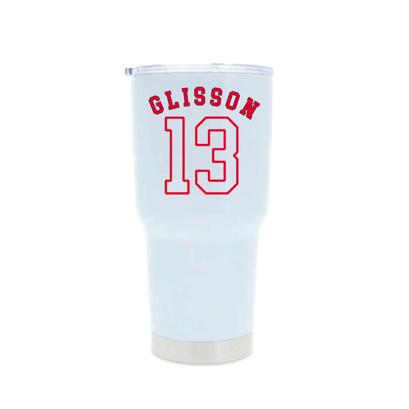 30oz Stainless Steel Tumbler — Shirsey Arch in White