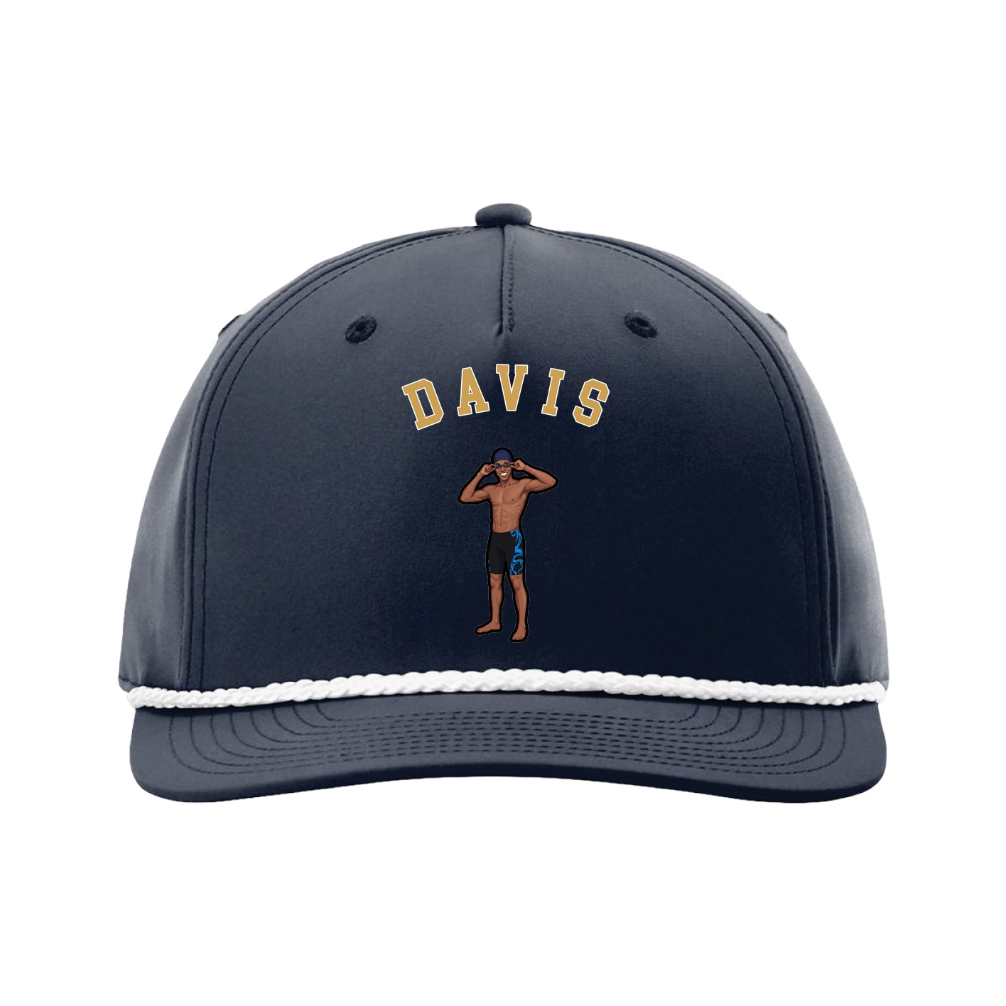 Five-Panel Classic Rope Cap — Shirsey Arch in Navy