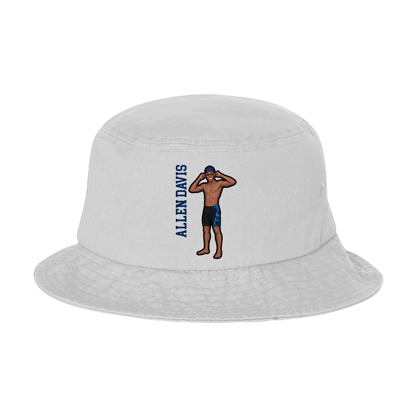 Bucket Cap — Name Vertical in White