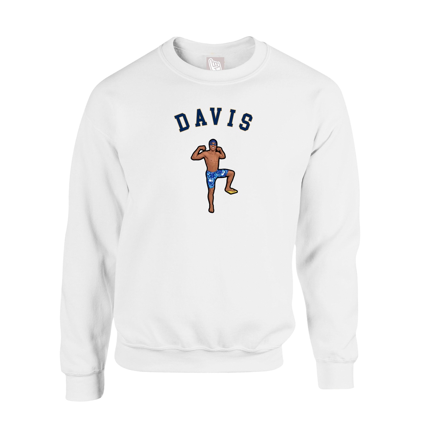 Fleece Crew — Shirsey Arch in White