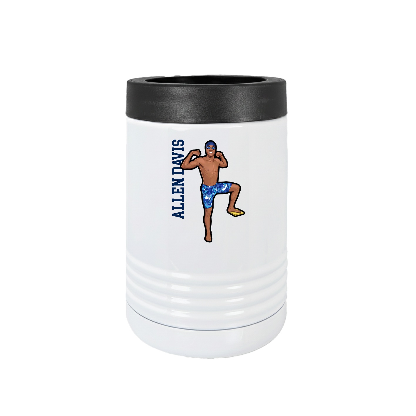 Beverage Holder — Name Vertical in White