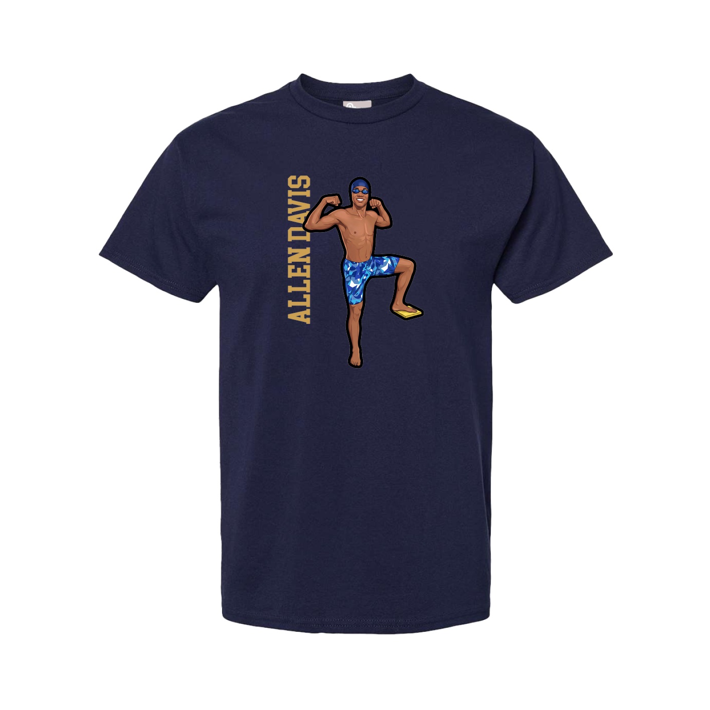 Tee — Name Vertical in Navy