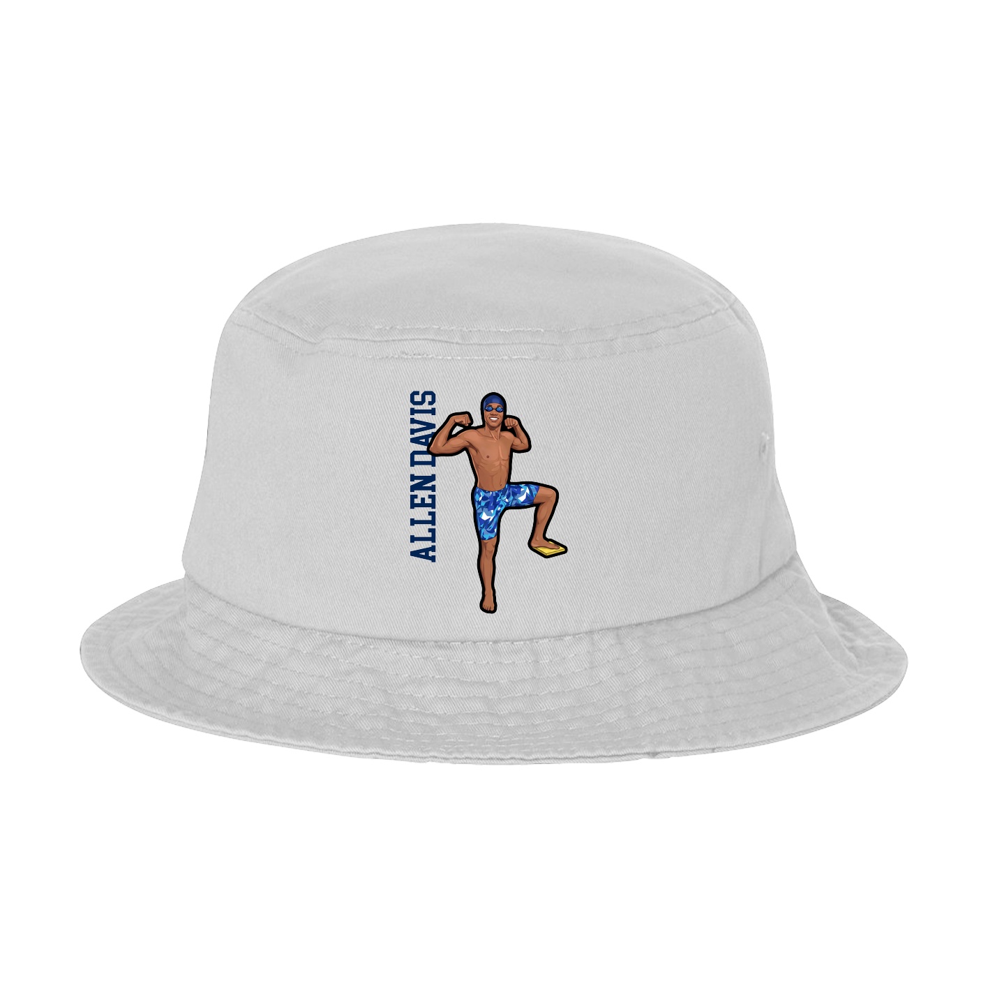 Bucket Cap — Name Vertical in White