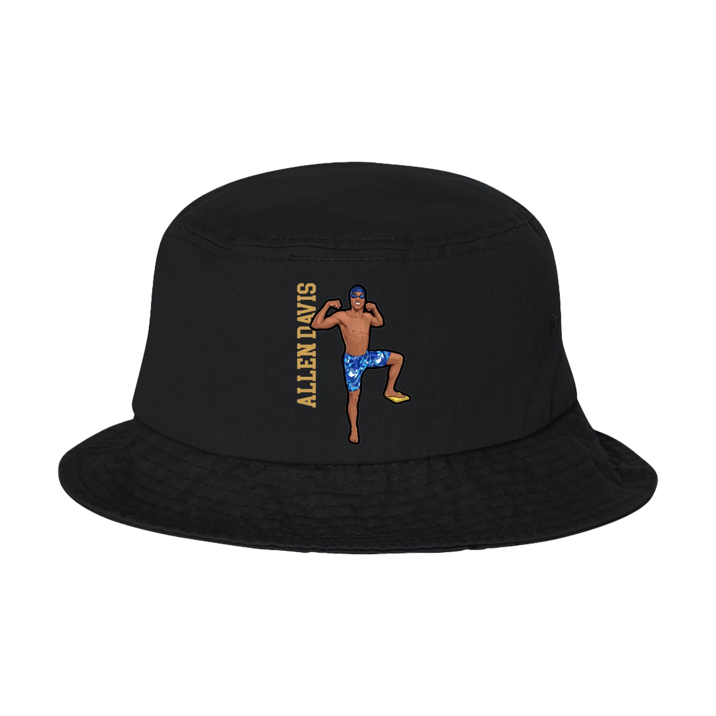 Bucket Cap — Name Vertical in Black
