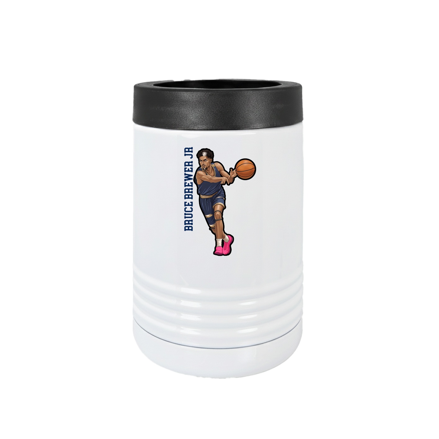 Beverage Holder — Name Vertical in White