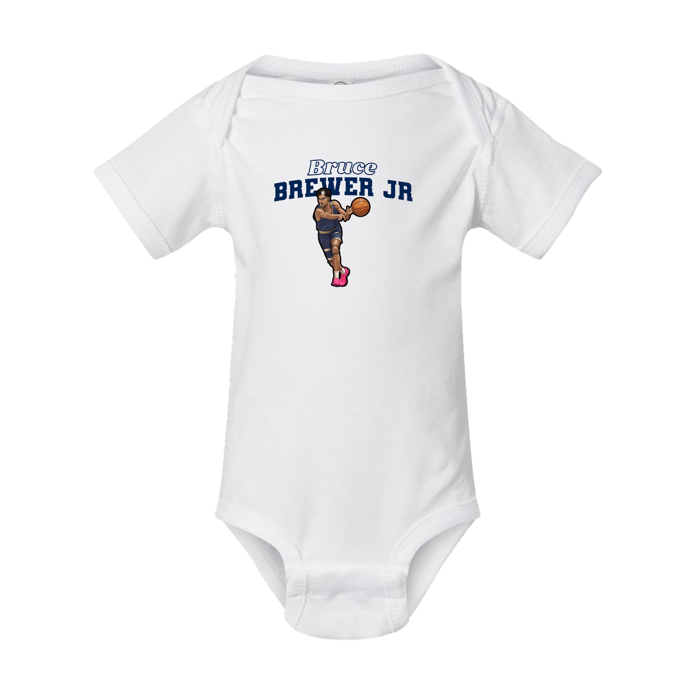 Baby Onesie — Name Arch in White
