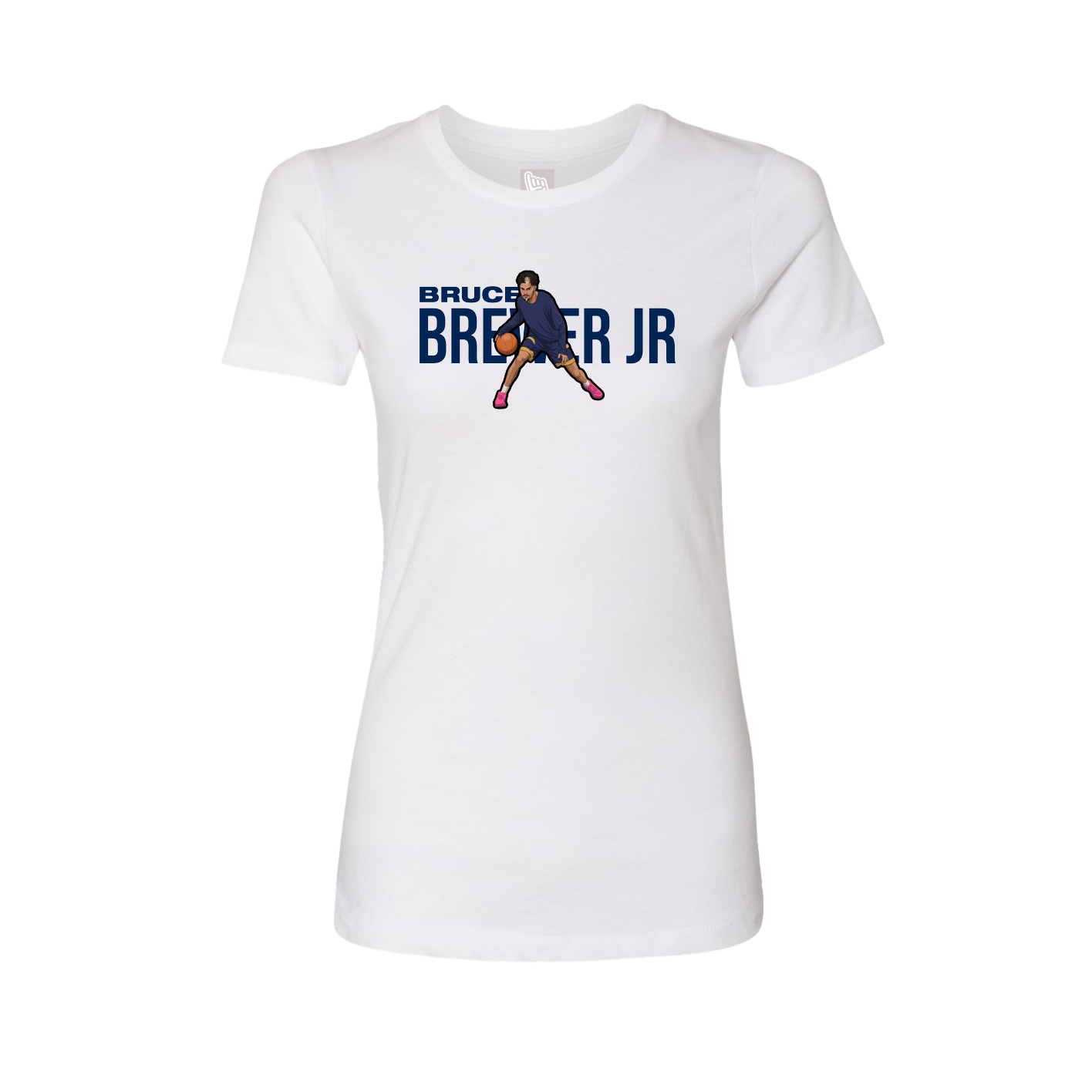 Fitted Women's Tee — Player Name in White