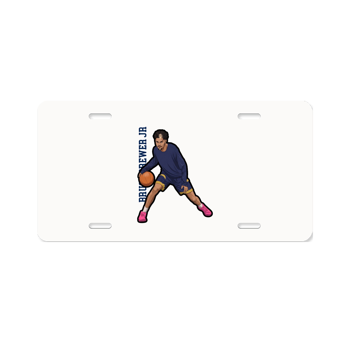 License Plate — Name Vertical in Classic