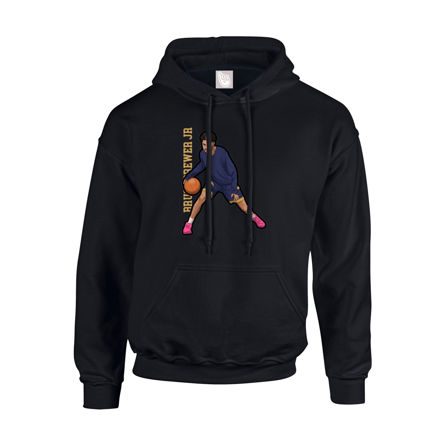 Youth Hoodie — Name Vertical in Black