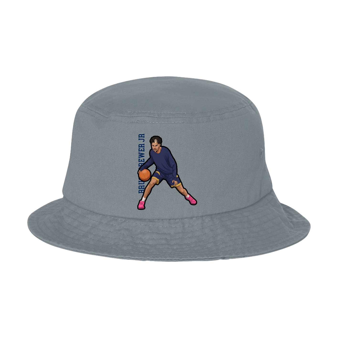 Bucket Cap — Name Vertical in Grey