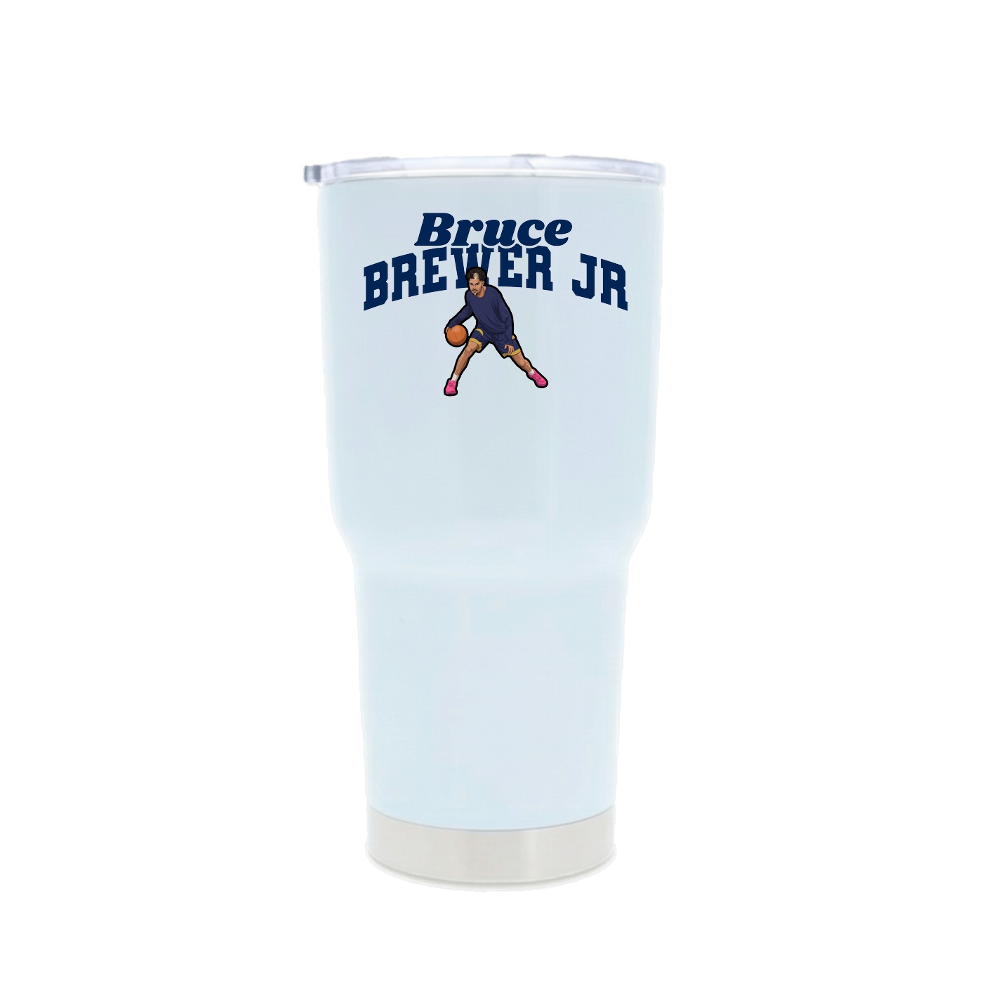 30oz Stainless Steel Tumbler — Signature Arch in White