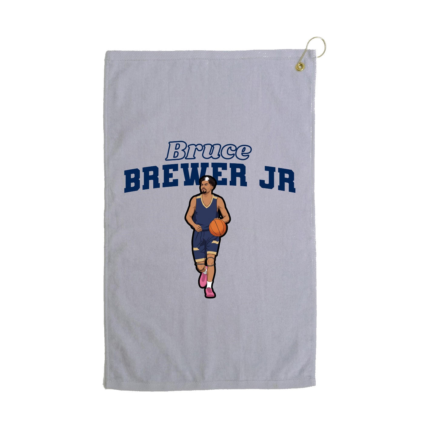 Golf Towel — Name Arch in Grey