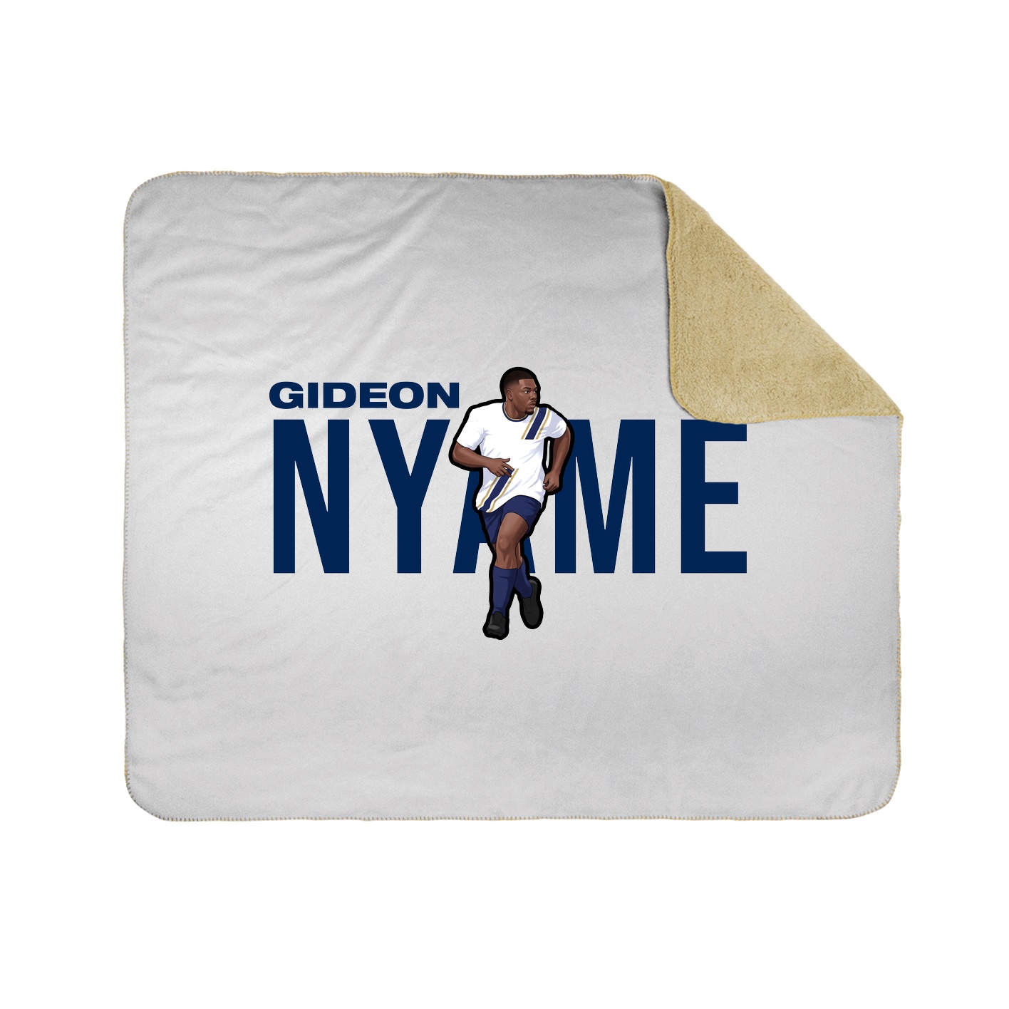 Throw Blanket — Player Name in White
