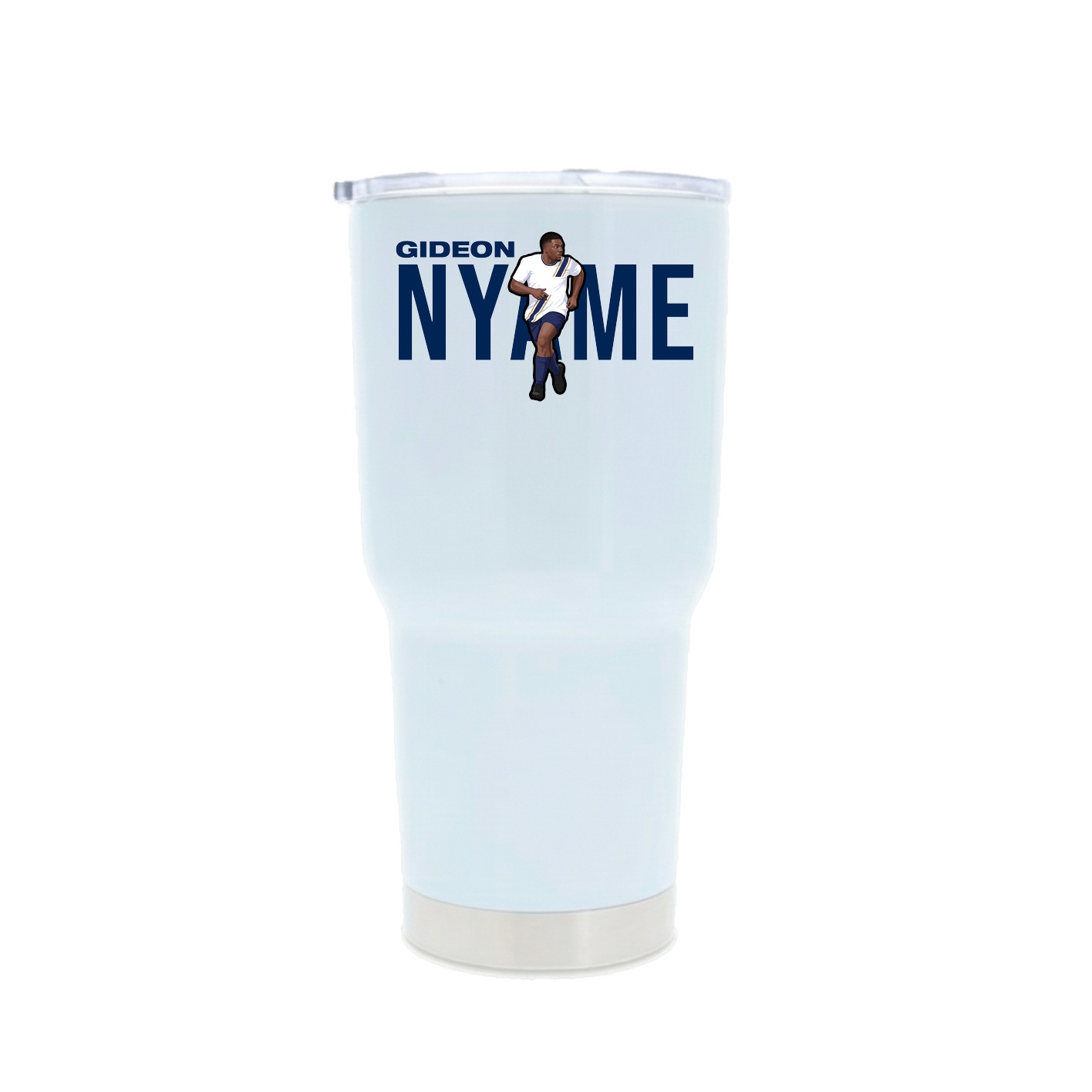 30oz Stainless Steel Tumbler — Player Name in White