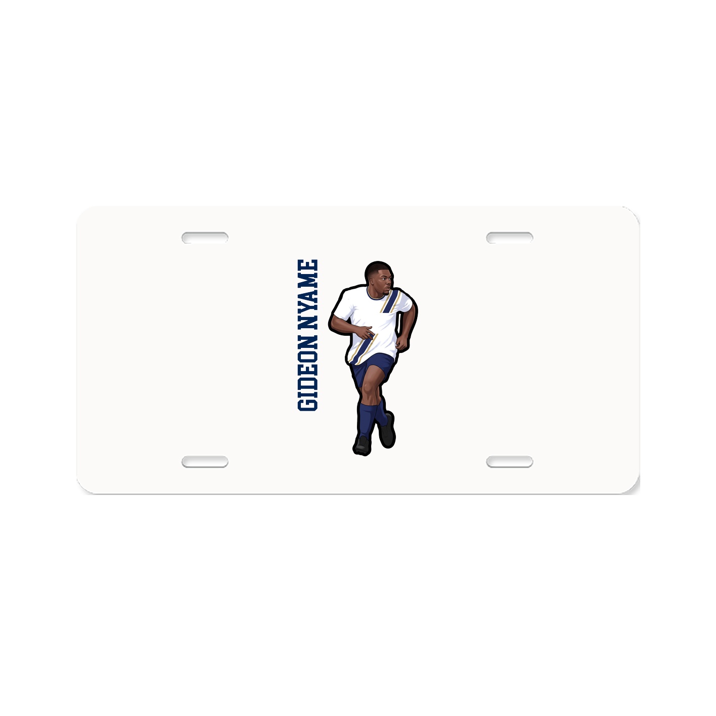 License Plate — Name Vertical in Classic