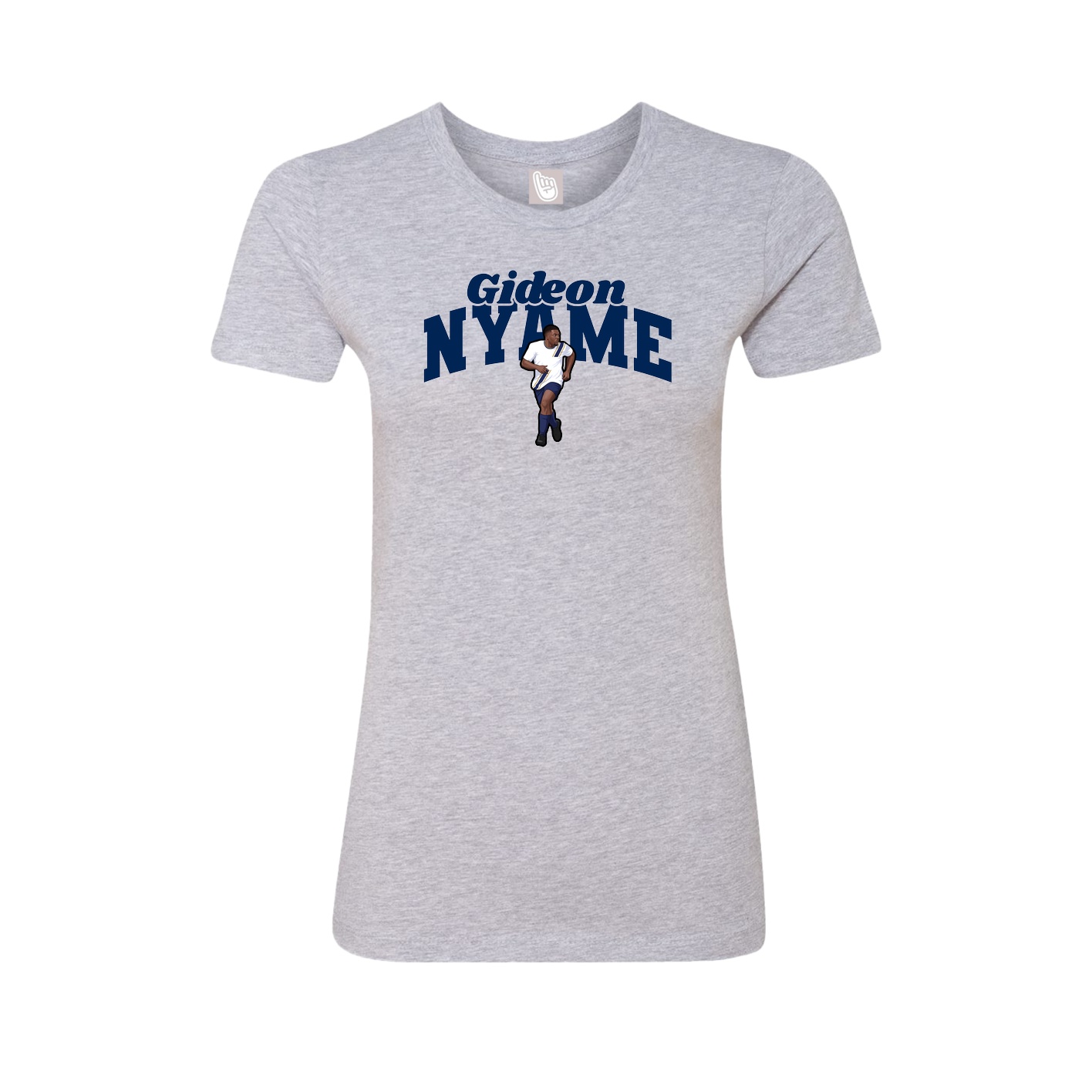 Fitted Women's Tee — Signature Arch in Grey
