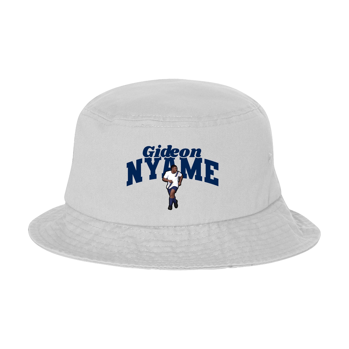 Bucket Cap — Signature Arch in White