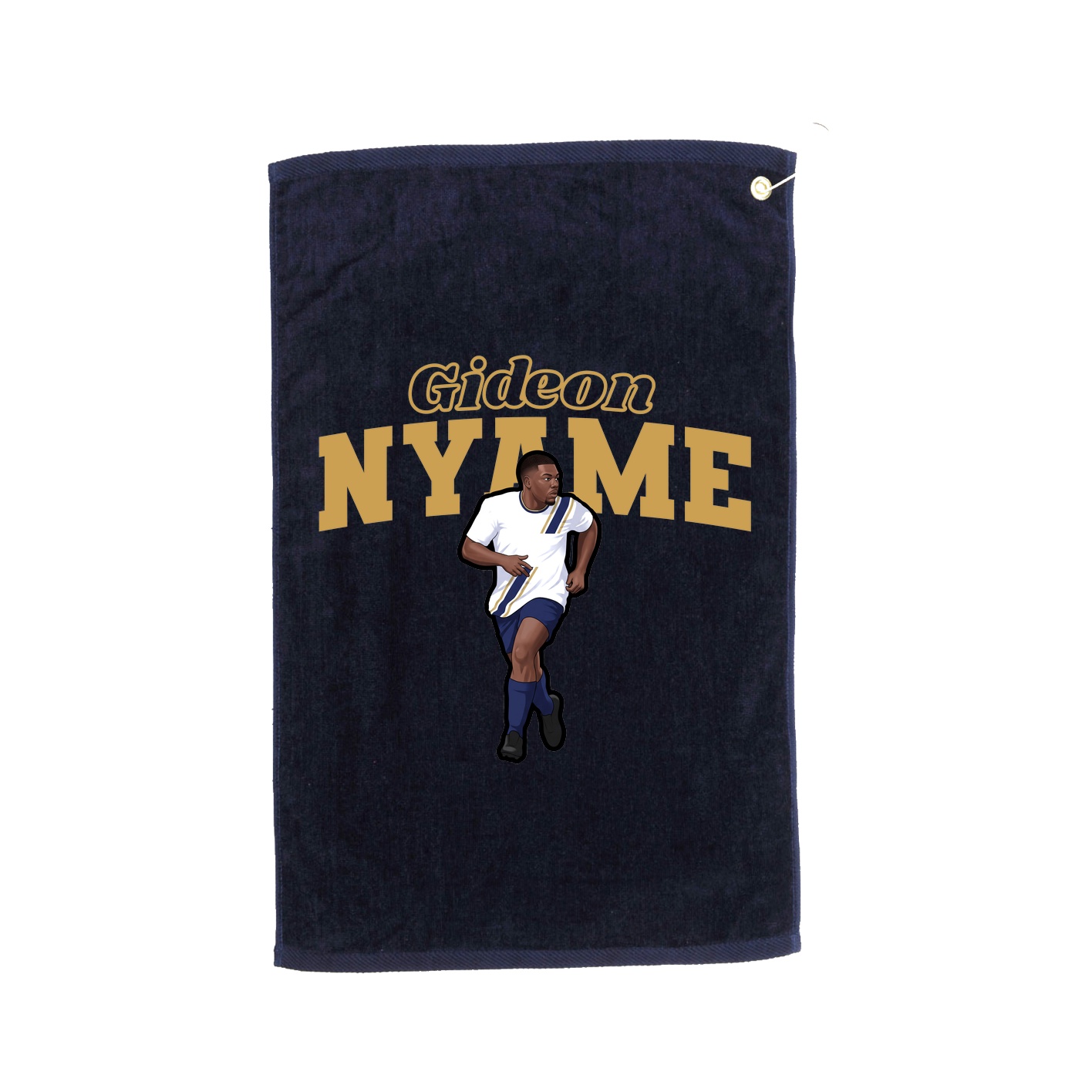 Golf Towel — Name Arch in Navy