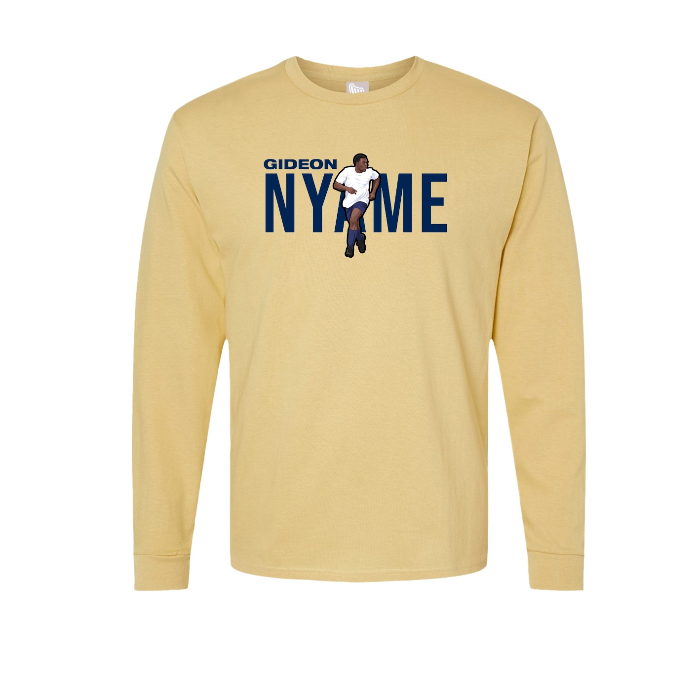 Long Sleeve Tee — Player Name in Vegas Gold
