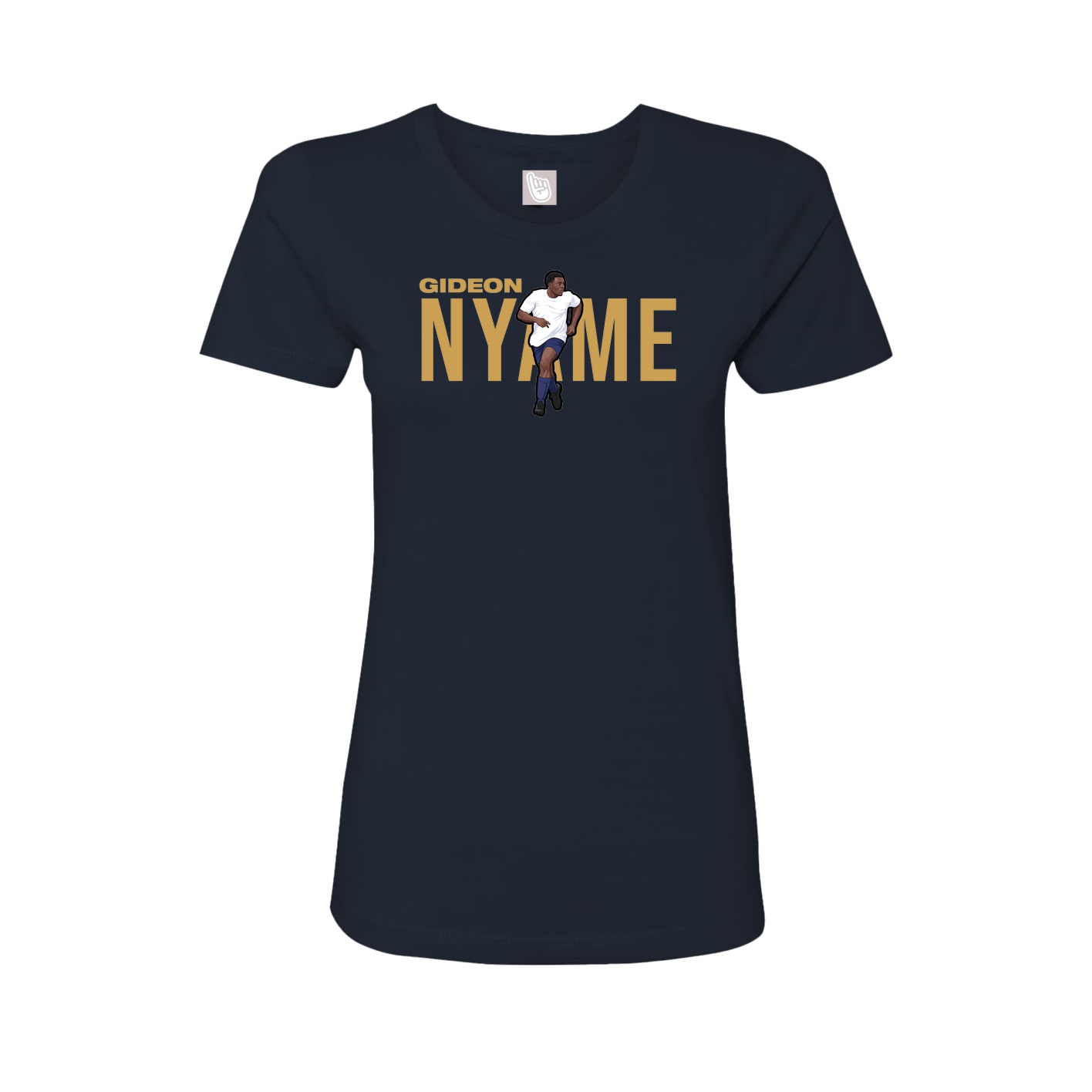 Fitted Women's Tee — Player Name in Navy