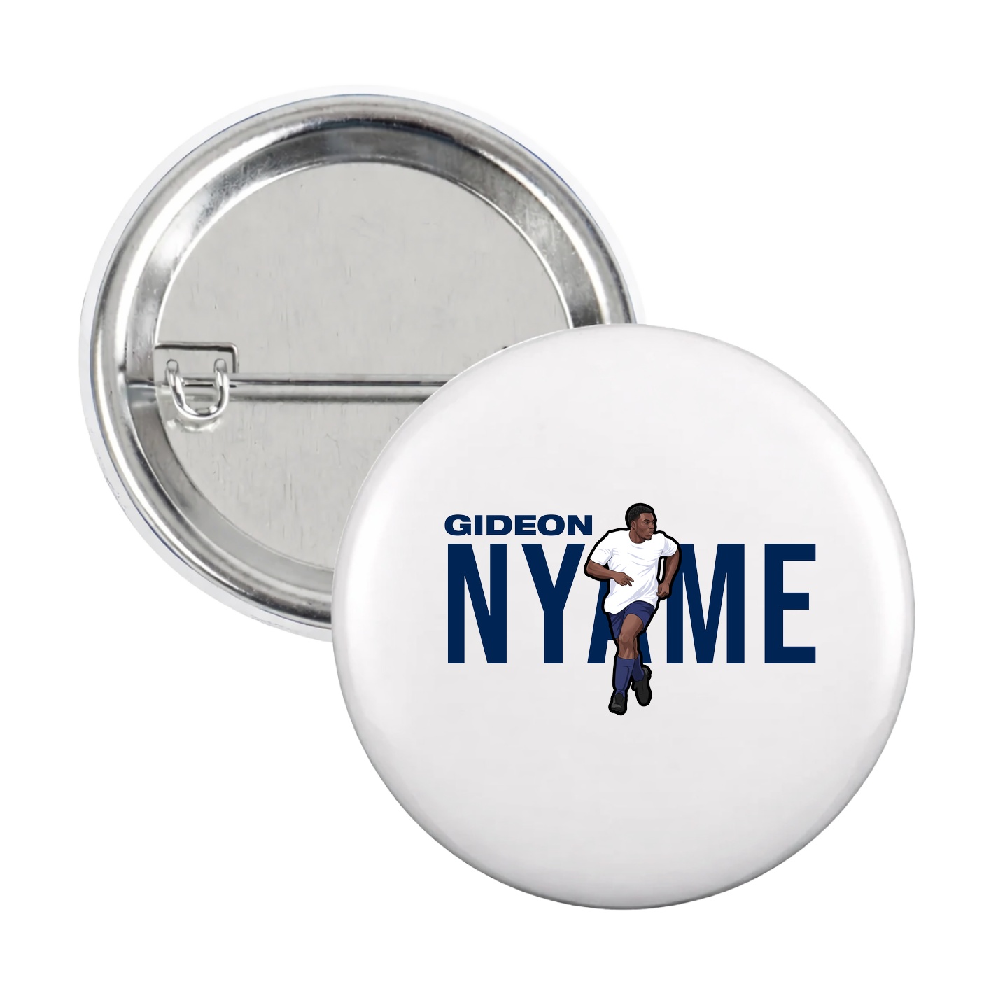 Game Day Button — Player Name in White