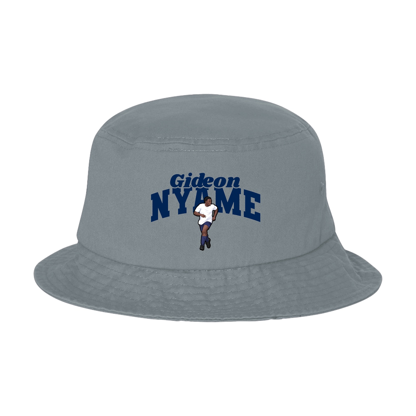 Bucket Cap — Signature Arch in Grey