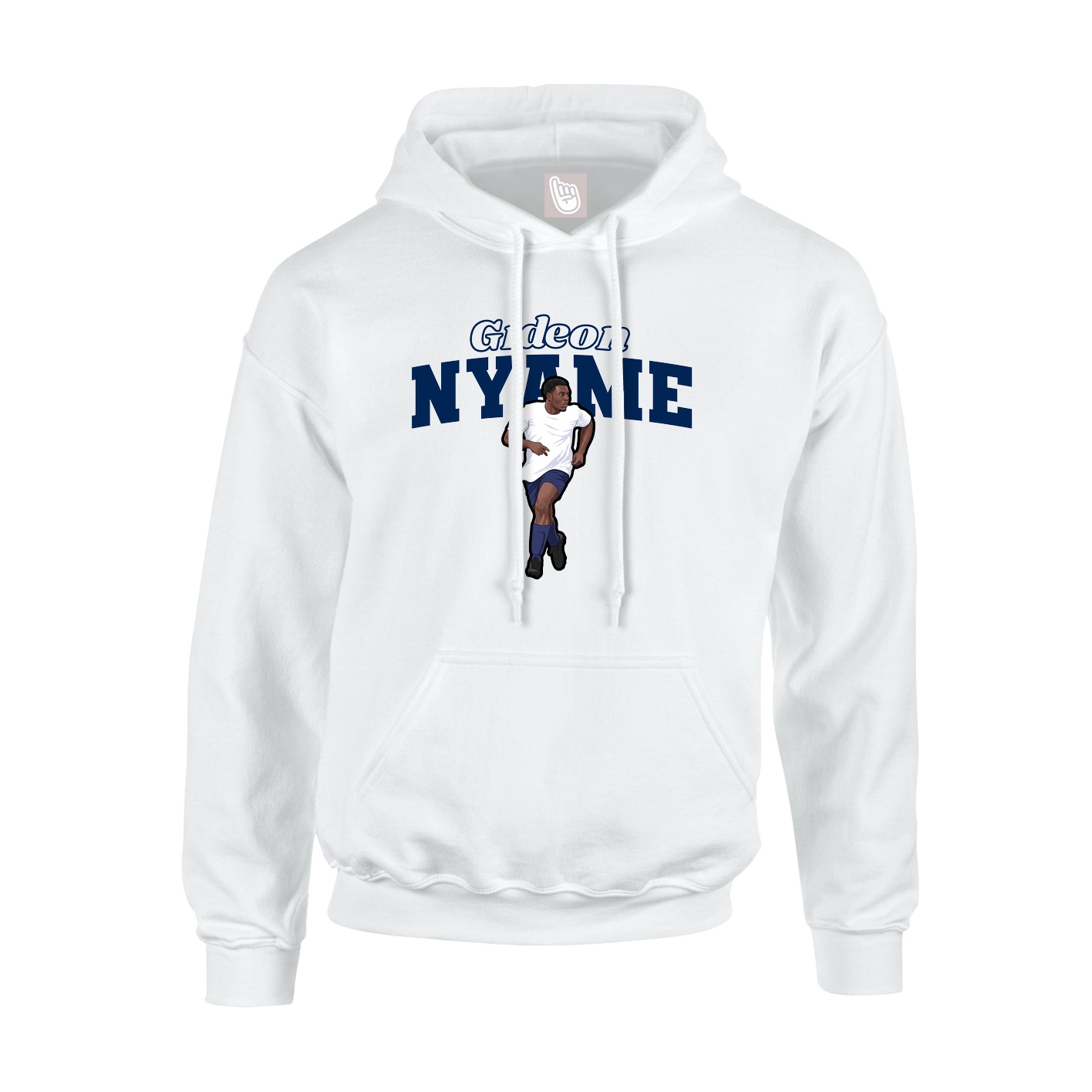 Hoodie — Name Arch in White