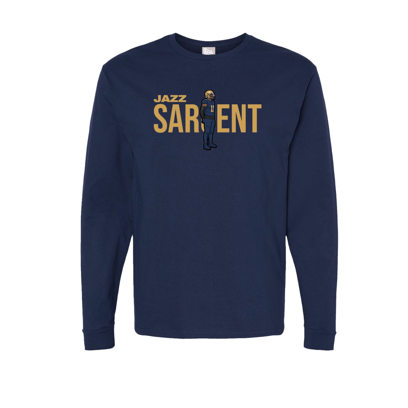 Long Sleeve Tee — Player Name in Navy