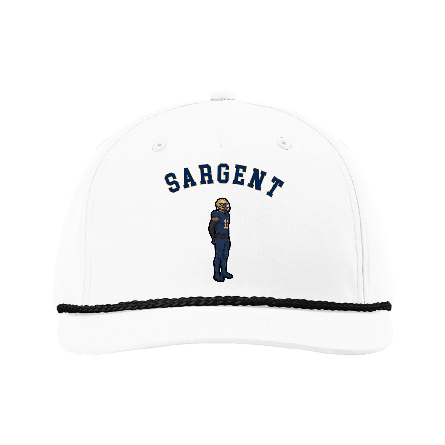 Five-Panel Classic Rope Cap — Shirsey Arch in White