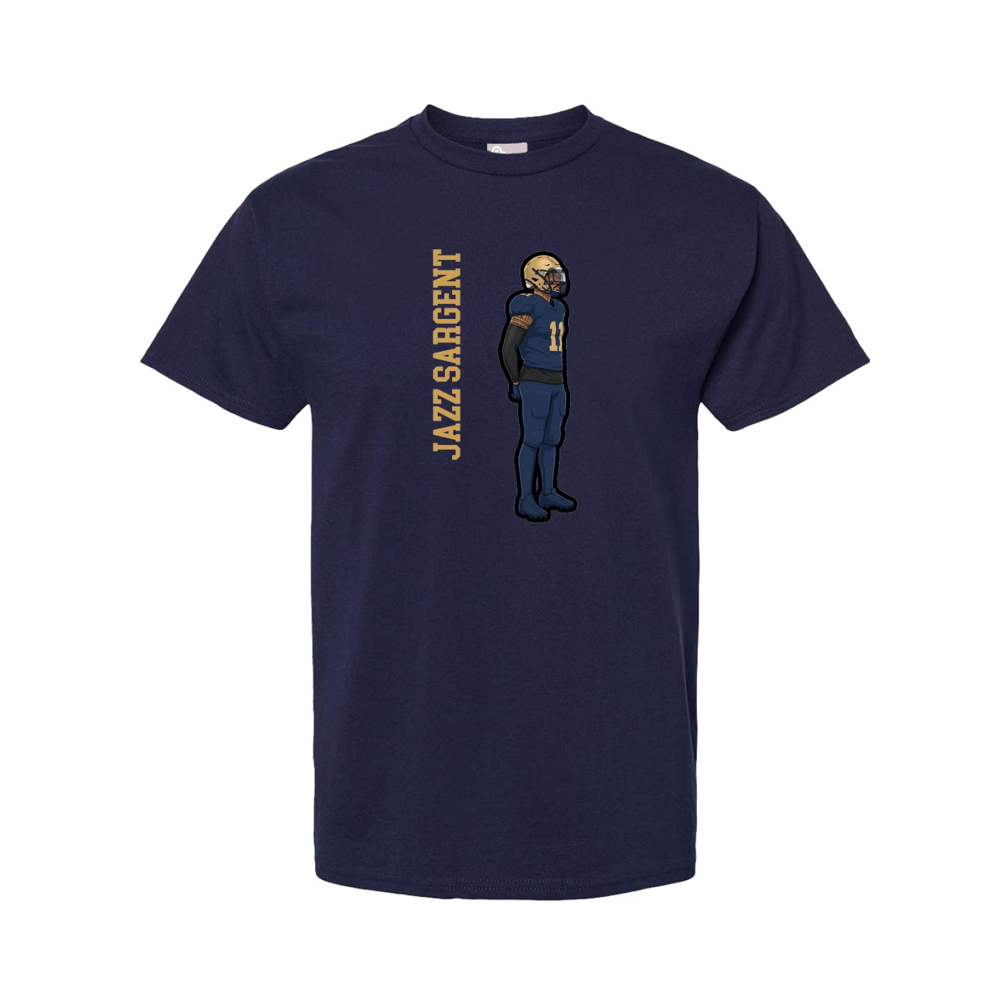 Tee — Name Vertical in Navy