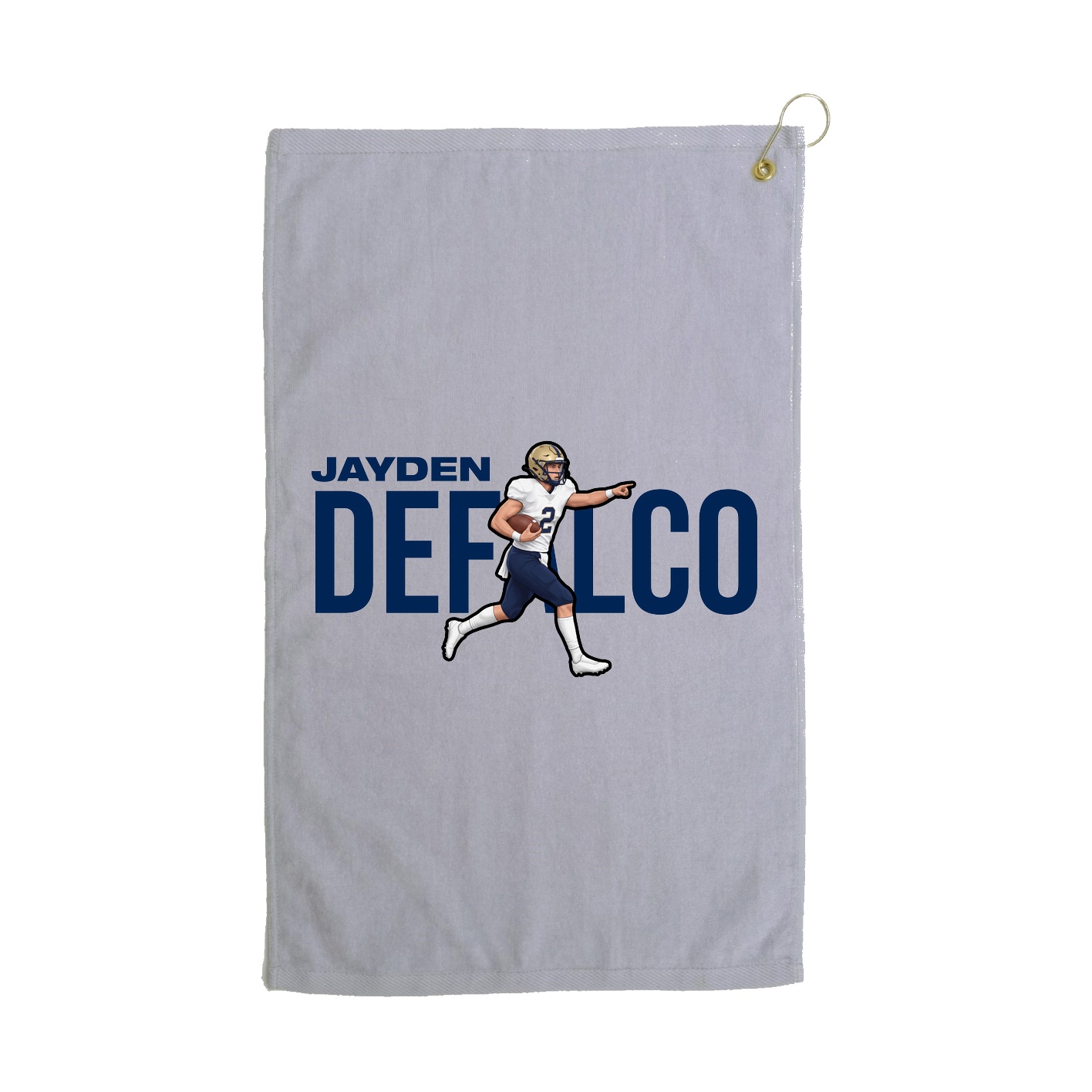 Golf Towel — Player Name in Grey