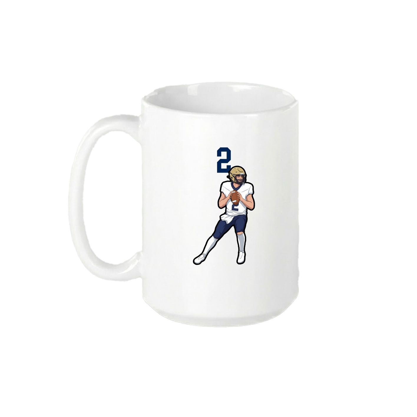 15oz Coffee Mug — Number Top in White