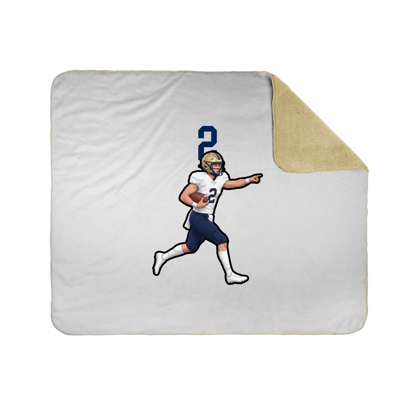 Throw Blanket — Number Top in White