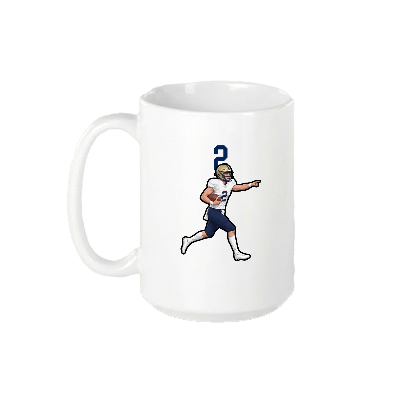 15oz Coffee Mug — Number Top in White