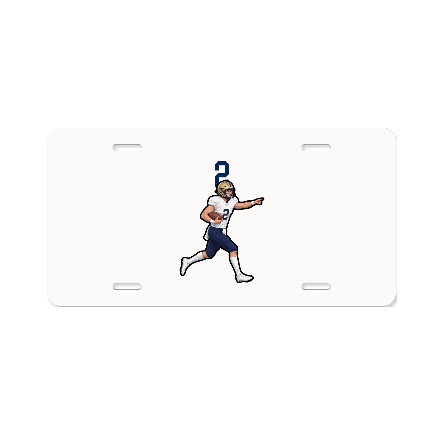 License Plate — Number Top in Classic